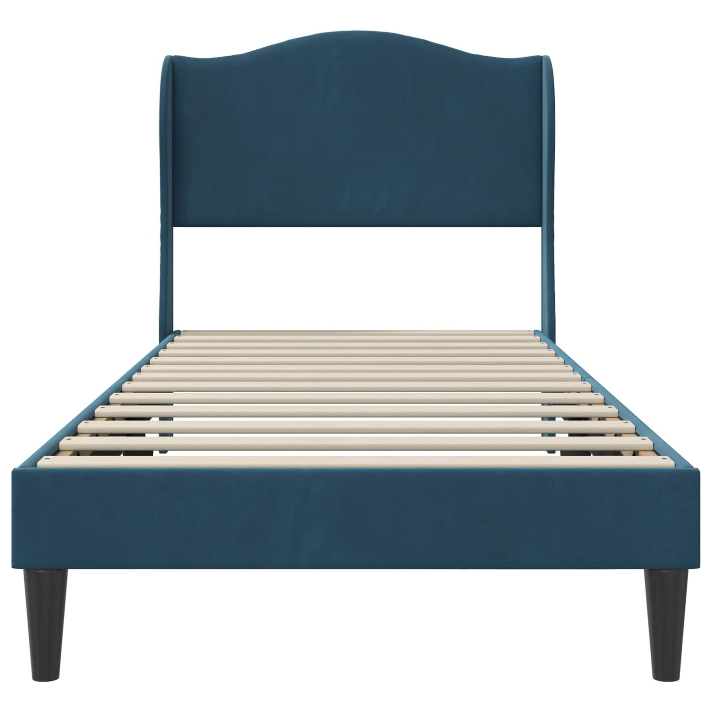 Bedframe met hoofdeinde Blauw 80 x 200 cm Fluweel