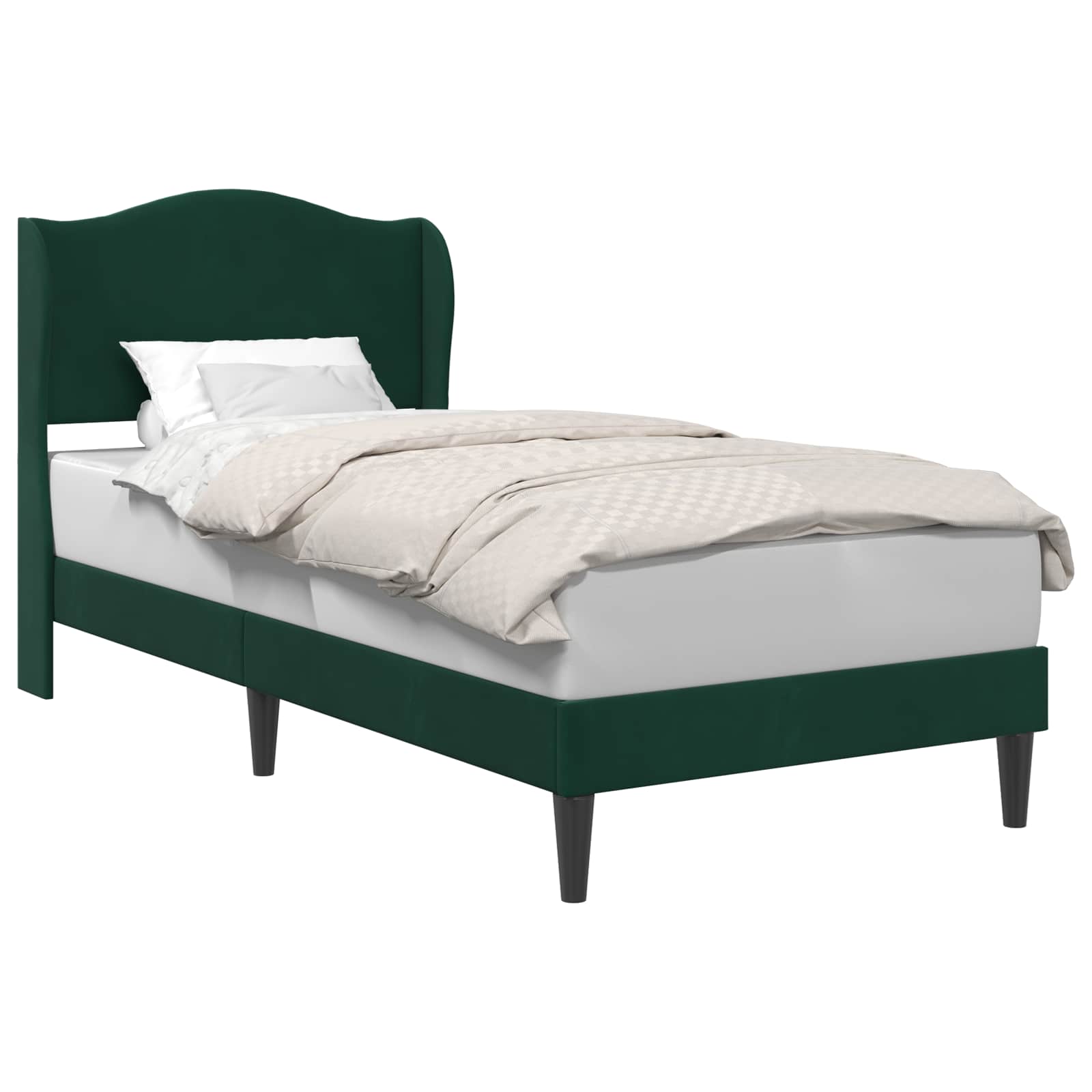 Bedframe met hoofdeinde Donkergroen 90 x 190 cm Fluweel