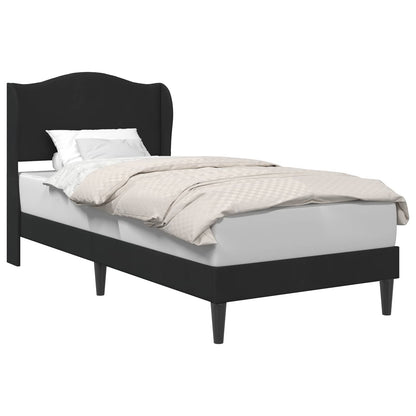 Bedframe met hoofdeinde Zwart 90 x 190 cm Fluweel