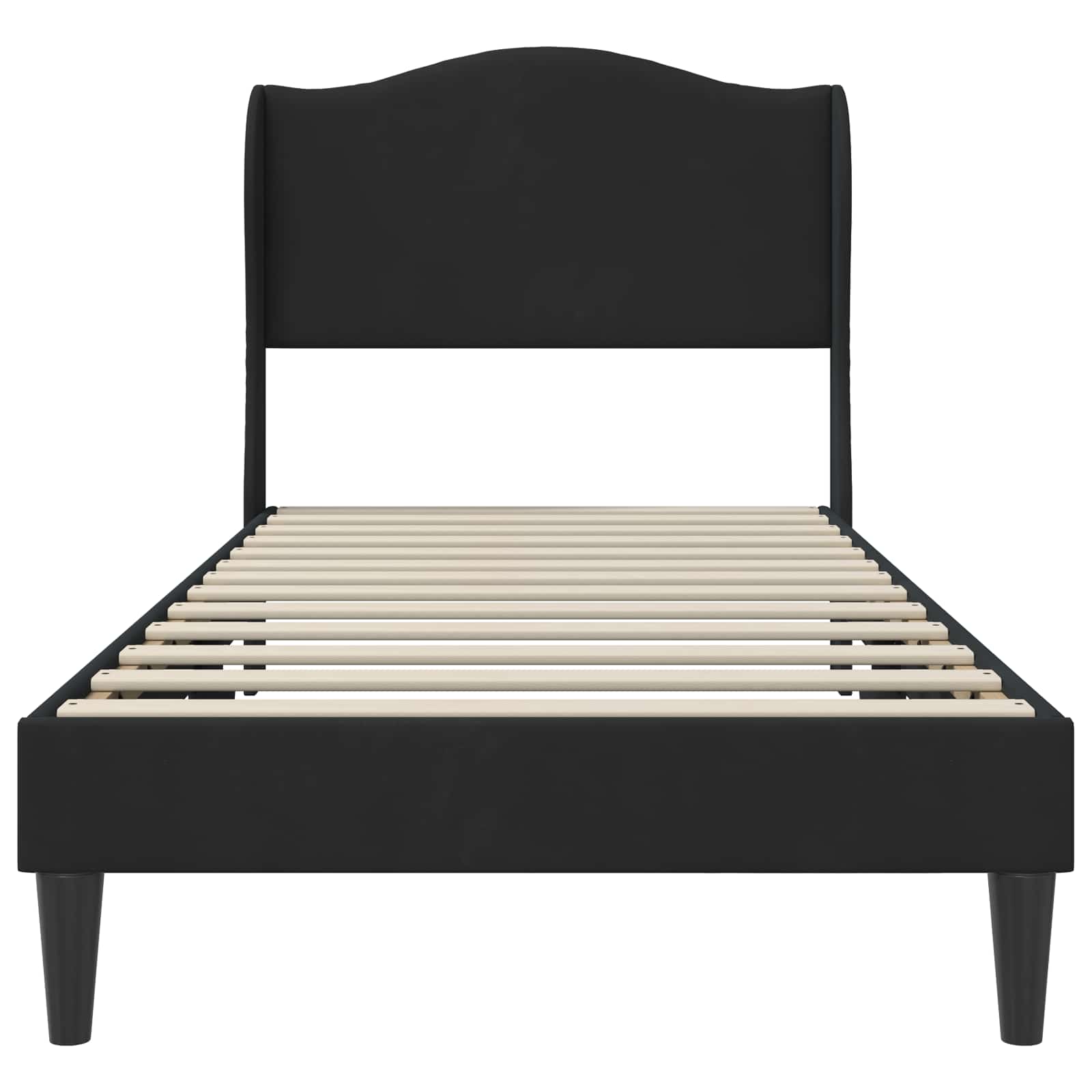 Bedframe met hoofdeinde Zwart 90 x 190 cm Fluweel