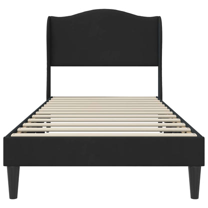 Bedframe met hoofdeinde Zwart 90 x 190 cm Fluweel