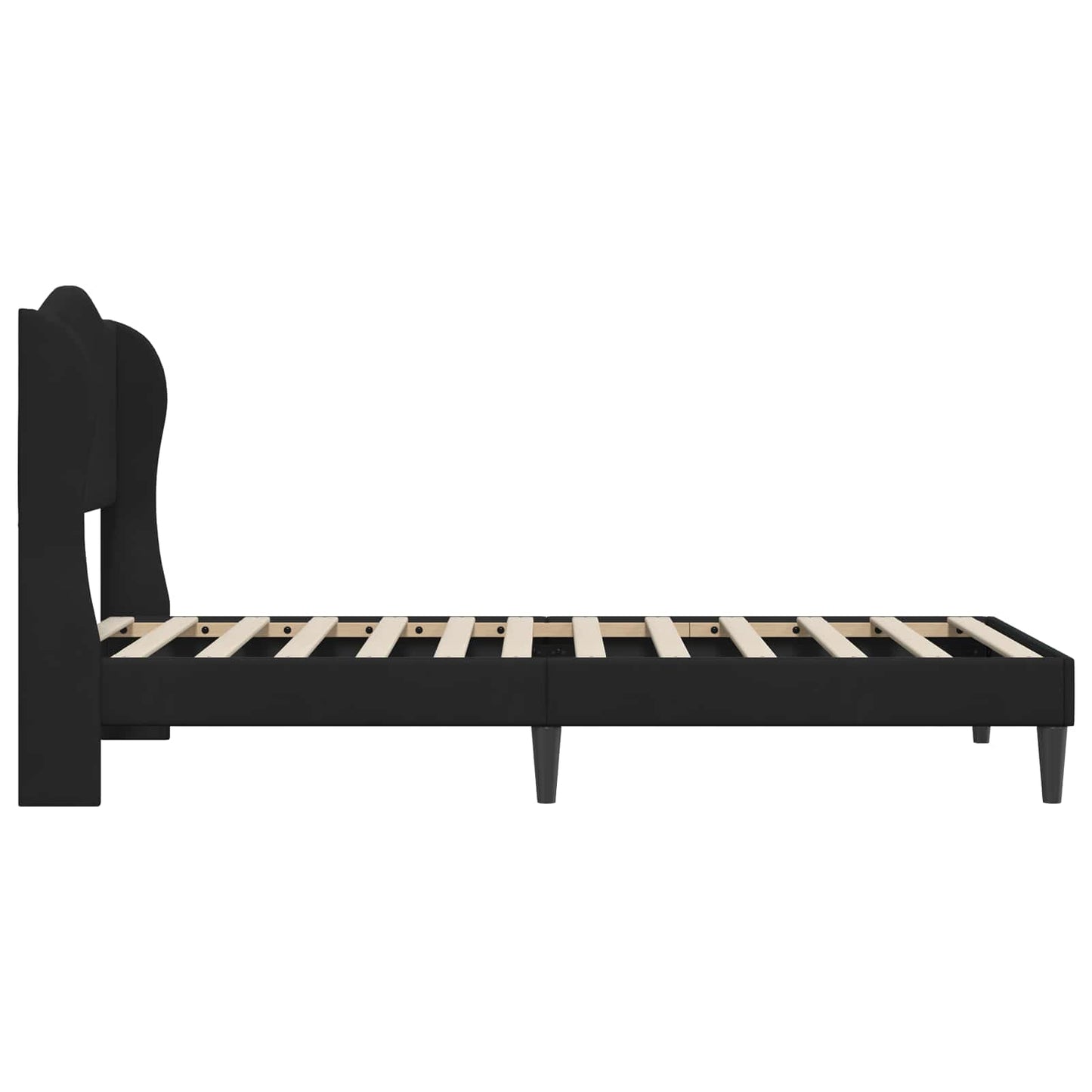 Bedframe met hoofdeinde Zwart 90 x 190 cm Fluweel