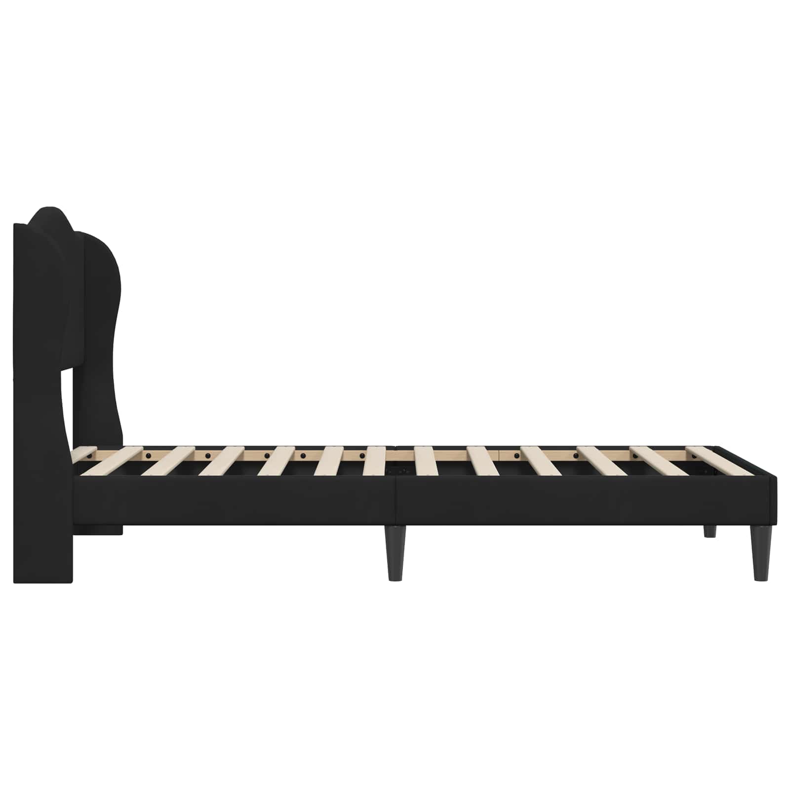Bedframe met hoofdeinde Zwart 90 x 190 cm Fluweel