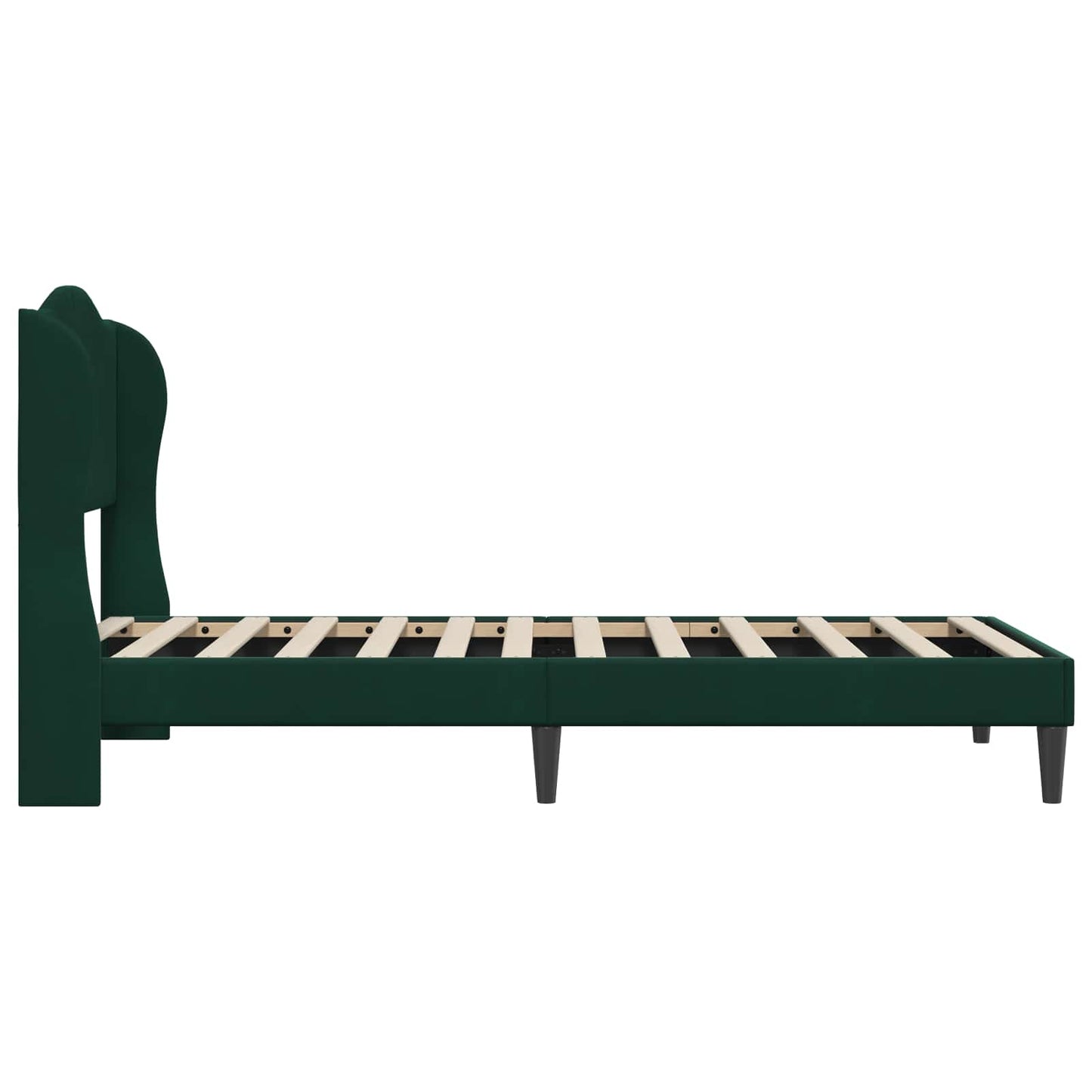 Bedframe met hoofdeinde Donkergroen 90 x 200 cm Fluweel