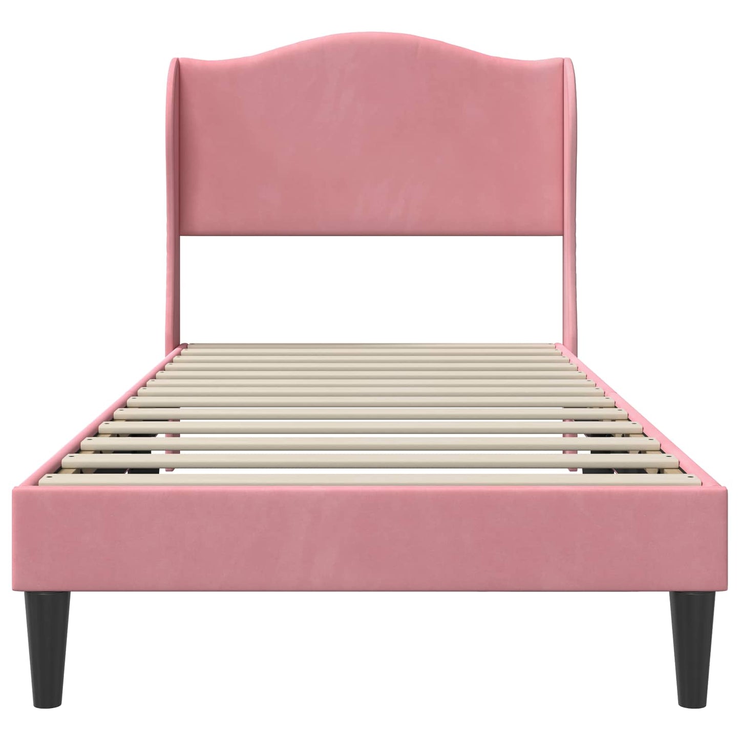 Bedframe met hoofdeinde Roze 90 x 200 cm Fluweel