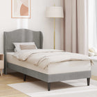 Bedframe 100x200 cm lichtgrijs fluweel