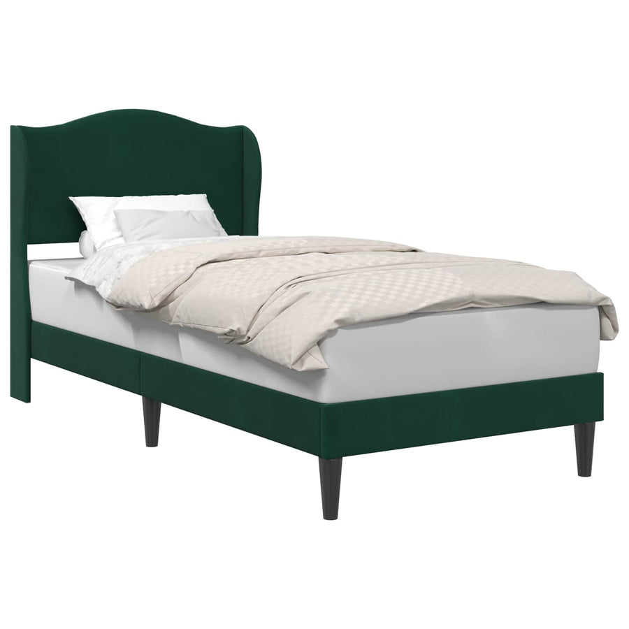Bedframe met hoofdeinde Donkergroen 100 x 200 cm Fluweel