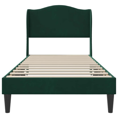 Bedframe met hoofdeinde Donkergroen 100 x 200 cm Fluweel
