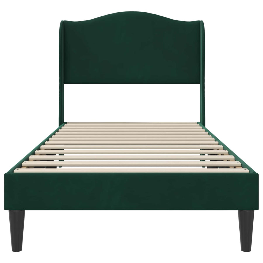 Bedframe met hoofdeinde Donkergroen 100 x 200 cm Fluweel