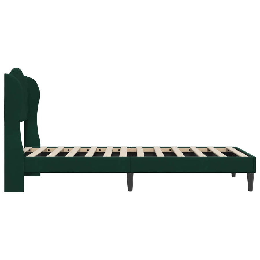 Bedframe met hoofdeinde Donkergroen 100 x 200 cm Fluweel