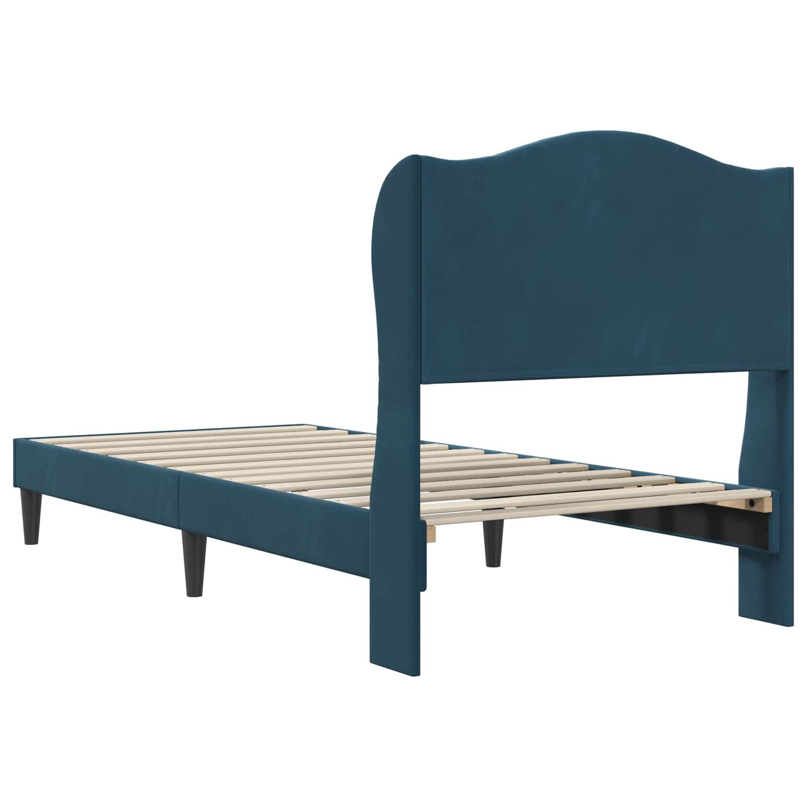 Bedframe met hoofdeinde Blauw 100 x 200 cm Fluweel