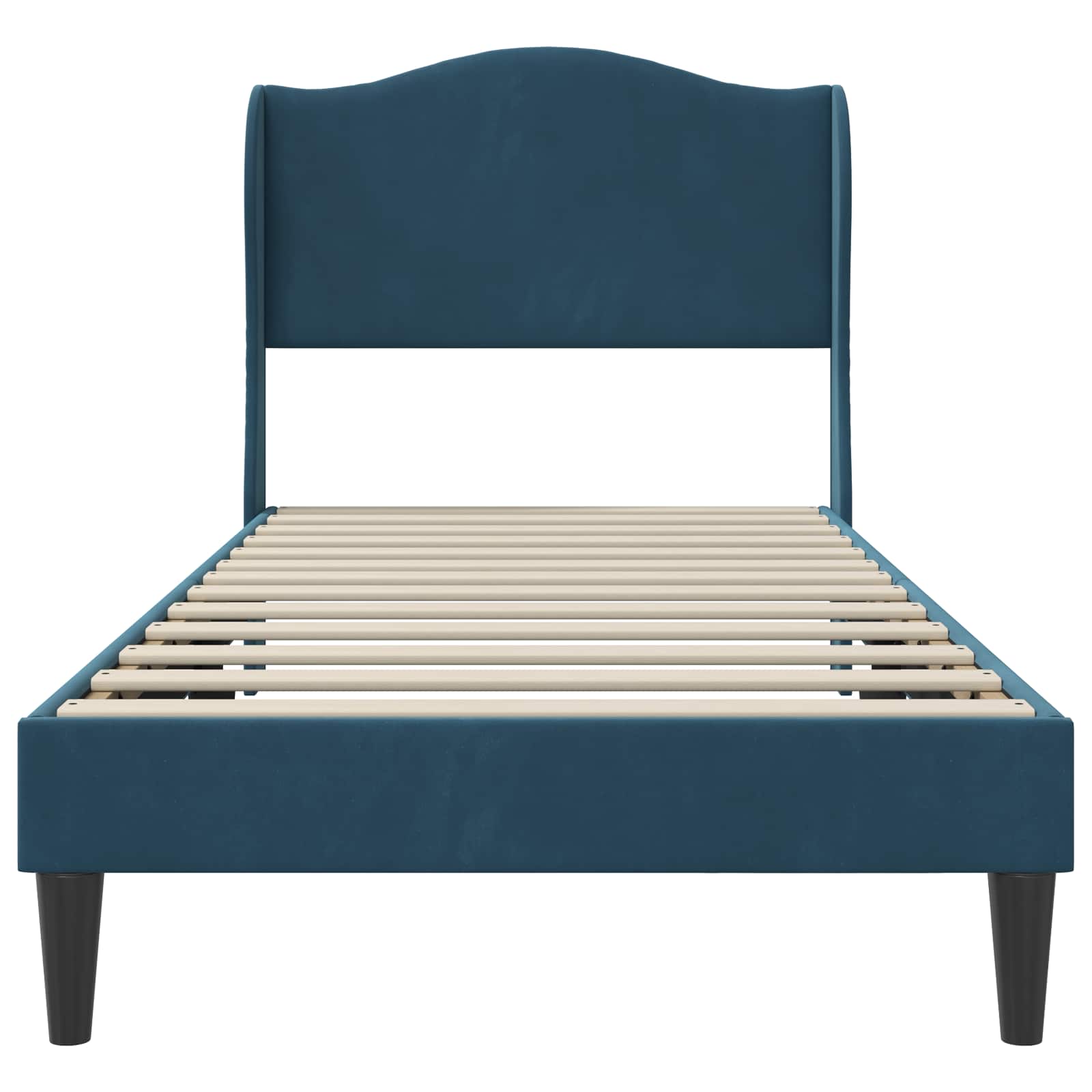 Bedframe met hoofdeinde Blauw 100 x 200 cm Fluweel