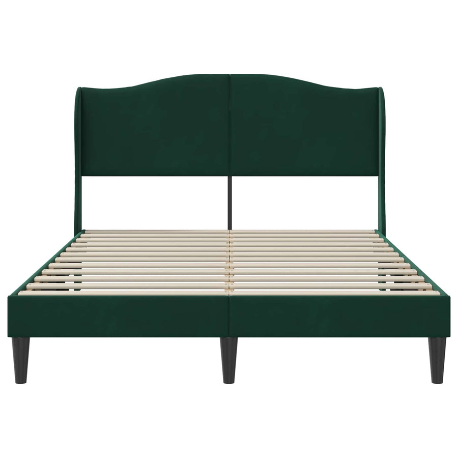 Bedframe met hoofdeinde Donkergroen 120 x 190 cm Fluweel