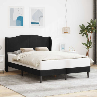 Bedframe met hoofdeinde Zwart 120 x 190 cm Fluweel