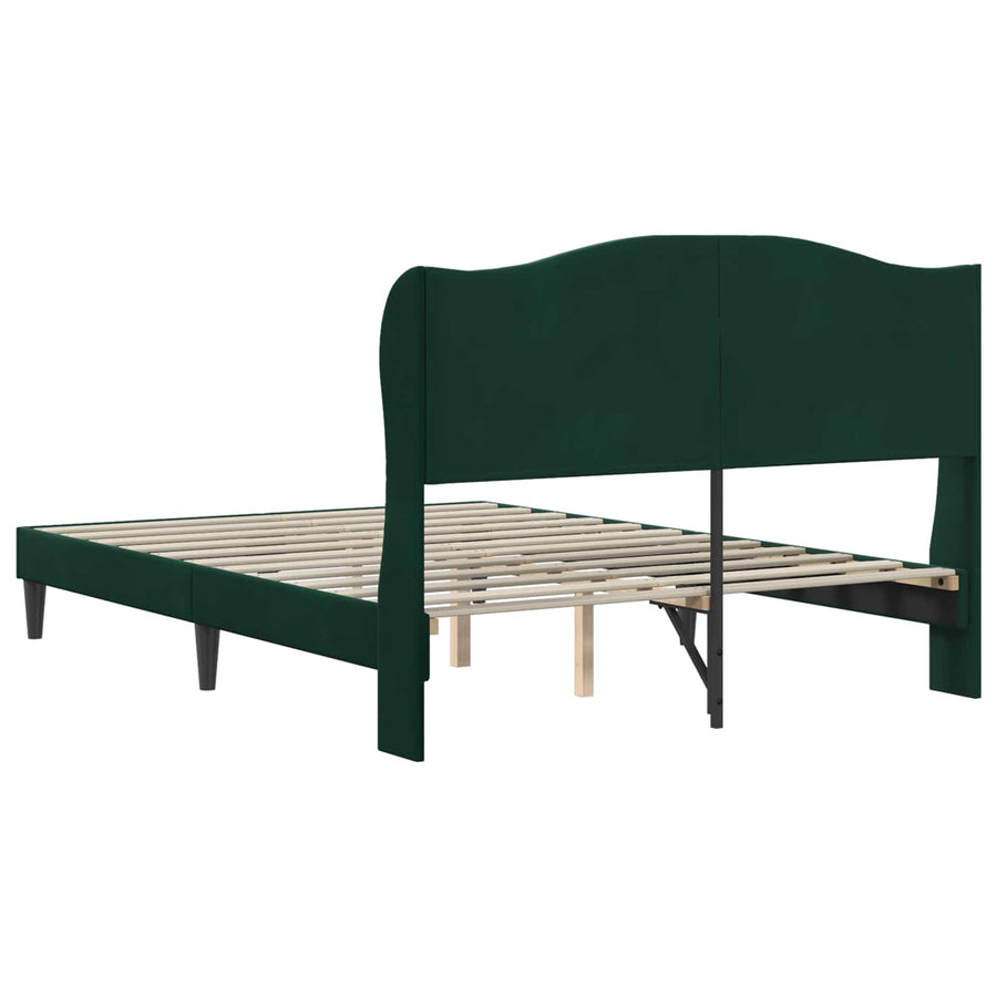 Bedframe met hoofdeinde Donkergroen 120 x 200 cm Fluweel
