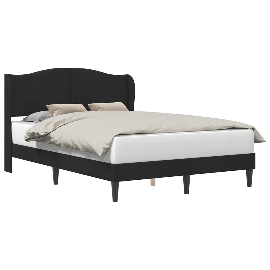 Bedframe met hoofdeinde Zwart 120 x 200 cm Fluweel