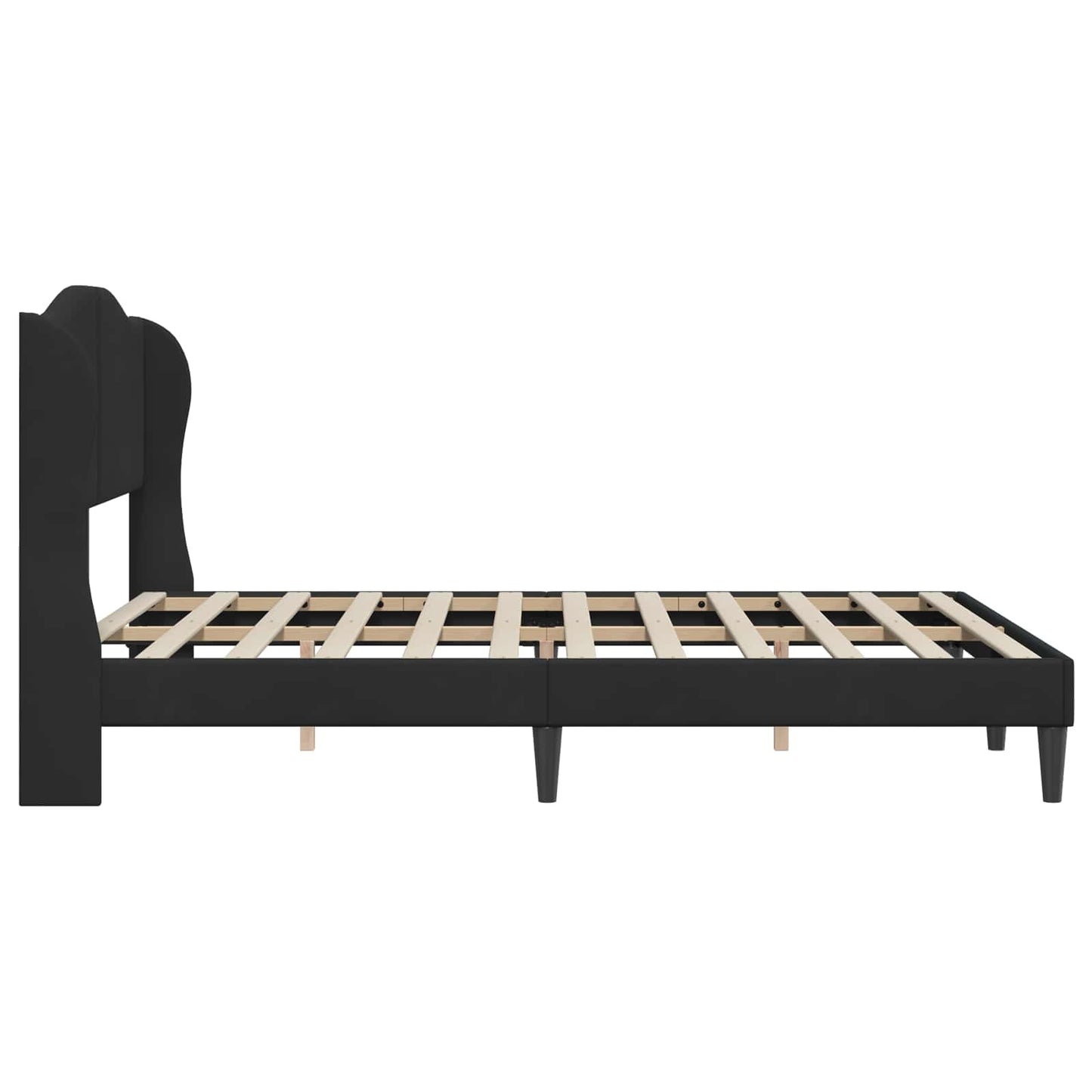Bedframe met hoofdeinde Zwart 120 x 200 cm Fluweel