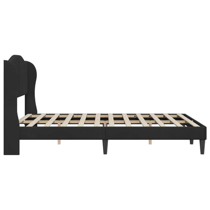 Bedframe met hoofdeinde Zwart 120 x 200 cm Fluweel