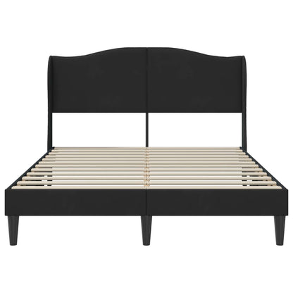 Bedframe met hoofdeinde Zwart 140 x 190 cm Fluweel