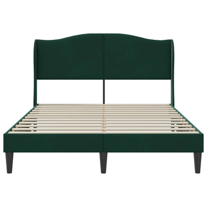 Bedframe met hoofdeinde Donkergroen 140 x 200 cm Fluweel