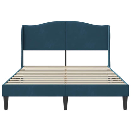 Bedframe met hoofdeinde Blauw 140 x 200 cm Fluweel