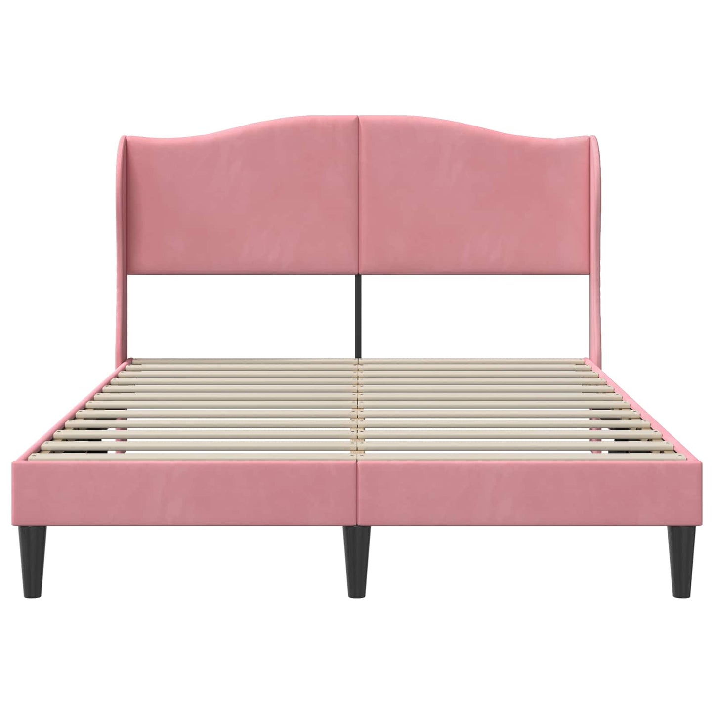 Bedframe met hoofdeinde Roze 160 x 200 cm Fluweel