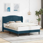 Bed Frame with Headboard Blue 160 x 200 cm Velvet