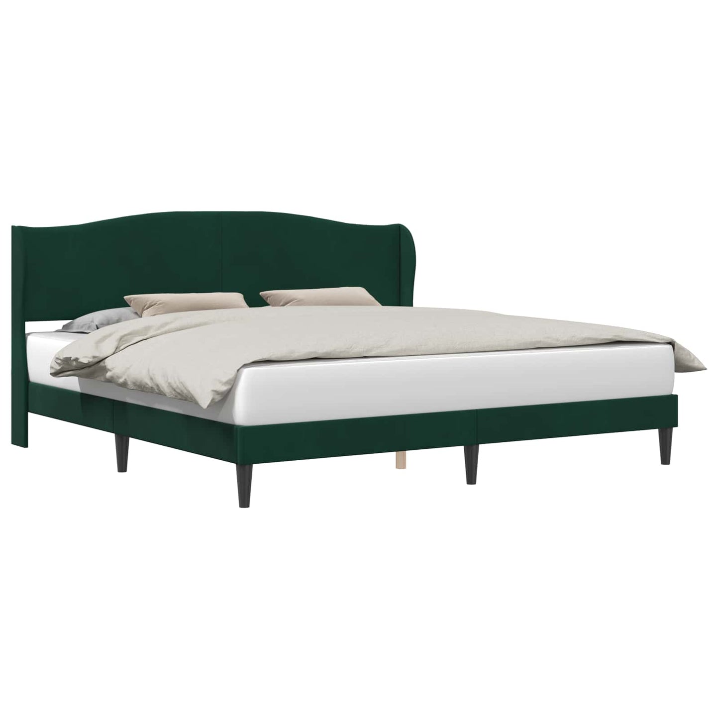 Bedframe met hoofdeinde Donkergroen 180 x 200 cm Fluweel