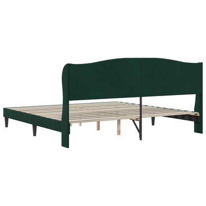 Bedframe met hoofdeinde Donkergroen 180 x 200 cm Fluweel