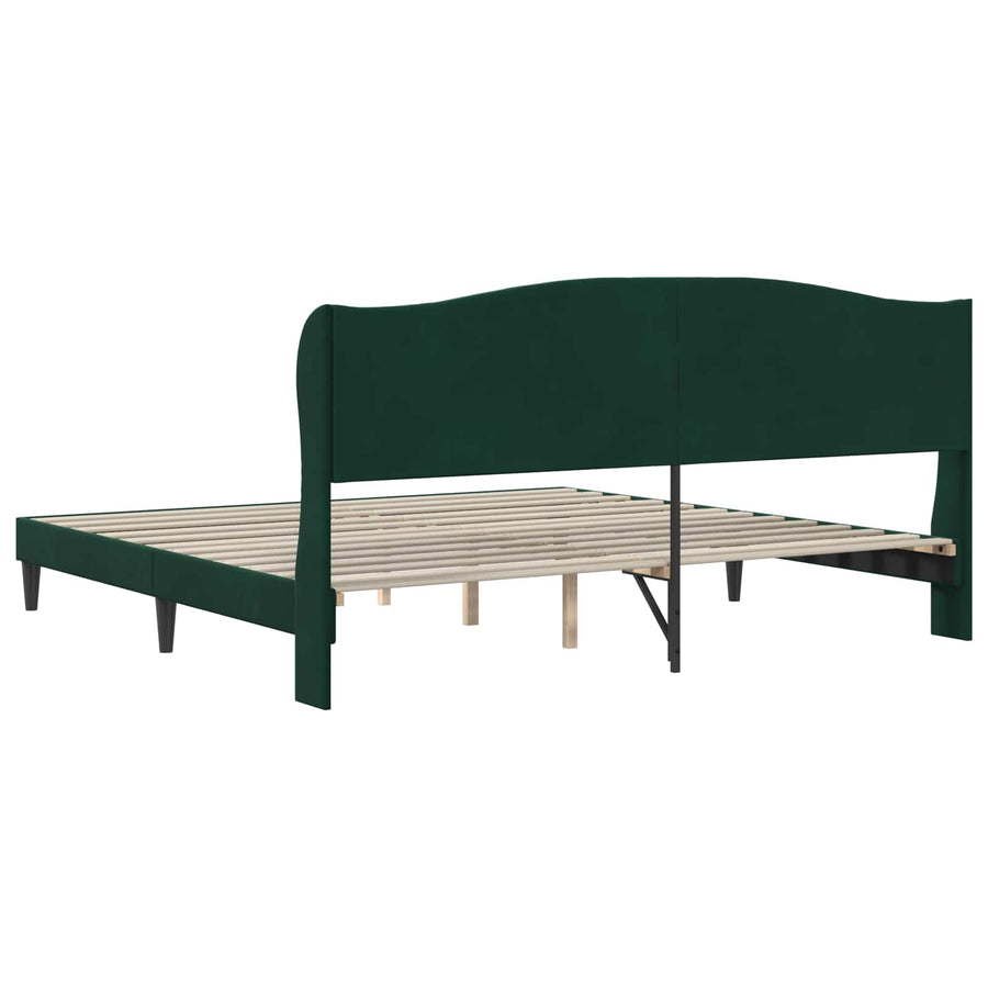 Bedframe met hoofdeinde Donkergroen 180 x 200 cm Fluweel