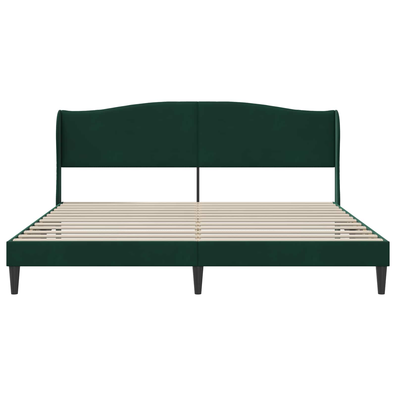 Bedframe met hoofdeinde Donkergroen 180 x 200 cm Fluweel