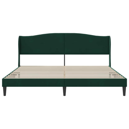Bedframe met hoofdeinde Donkergroen 180 x 200 cm Fluweel
