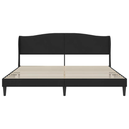 Bedframe met hoofdeinde Zwart 180 x 200 cm Fluweel