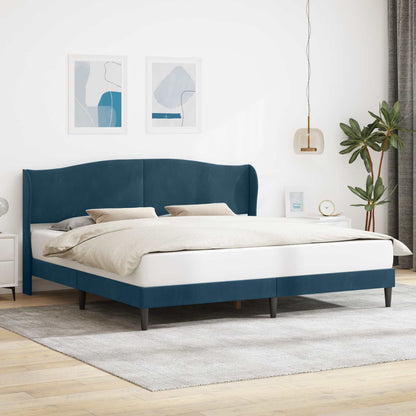 Bedframe met hoofdeinde Blauw 180 x 200 cm Fluweel