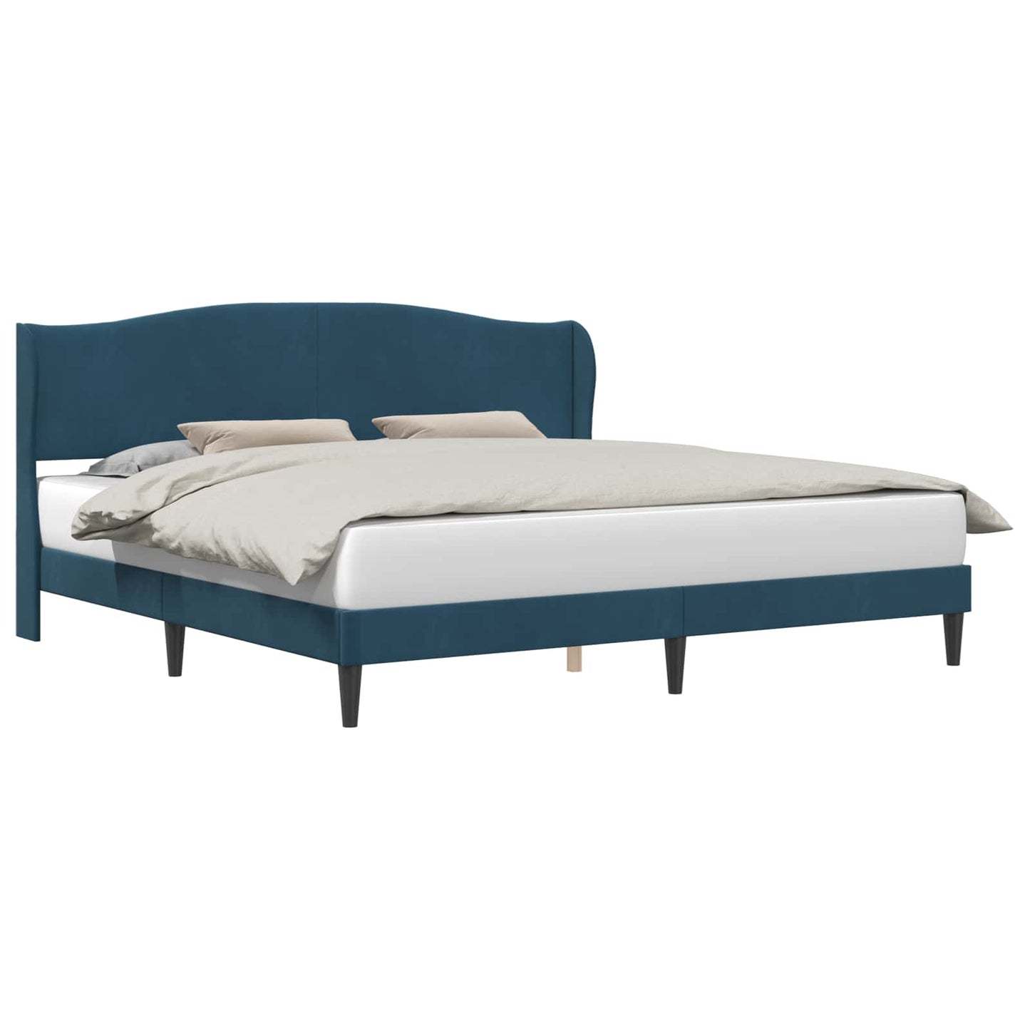 Bedframe met hoofdeinde Blauw 180 x 200 cm Fluweel