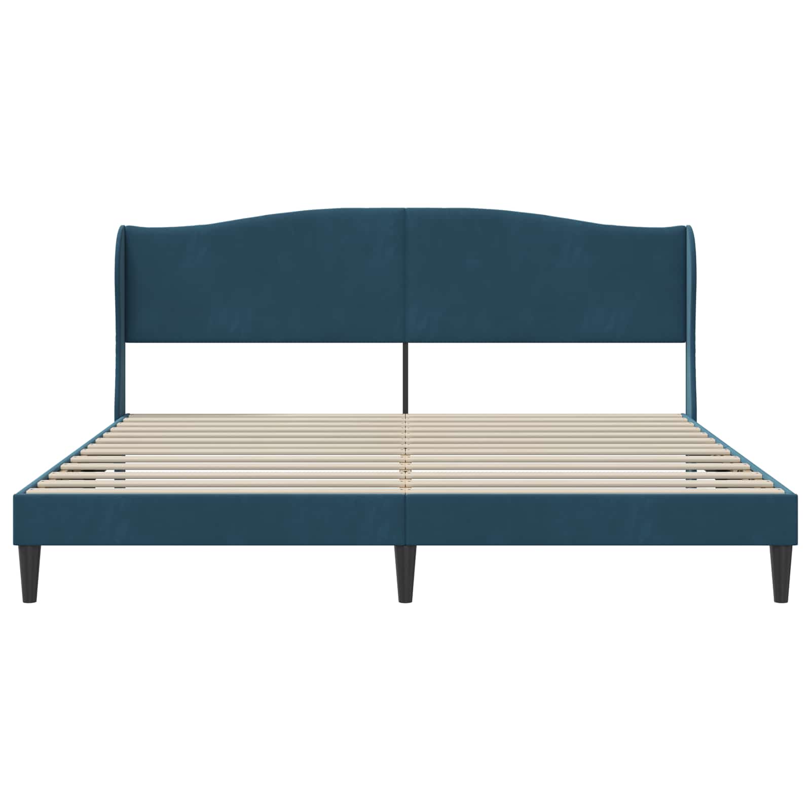 Bedframe met hoofdeinde Blauw 180 x 200 cm Fluweel