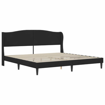 Bedframe met hoofdeinde Zwart 200 x 200 cm Fluweel