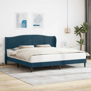 Bedframe 200x200 cm blauw fluweel