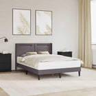 Bed Frame with LED Strip Light Grey 120 x 200 cm Artificial Leather