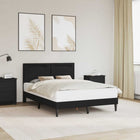 Bed frame with LED strip lighting Black 120 x 200 cm Faux leather