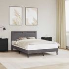 Bed Frame with LED Strip Light Grey 160 x 200 cm Artificial Leather