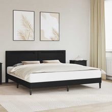 Bedframe met LED-stripverlichting Zwart 200 x 200 cm Kunstleer