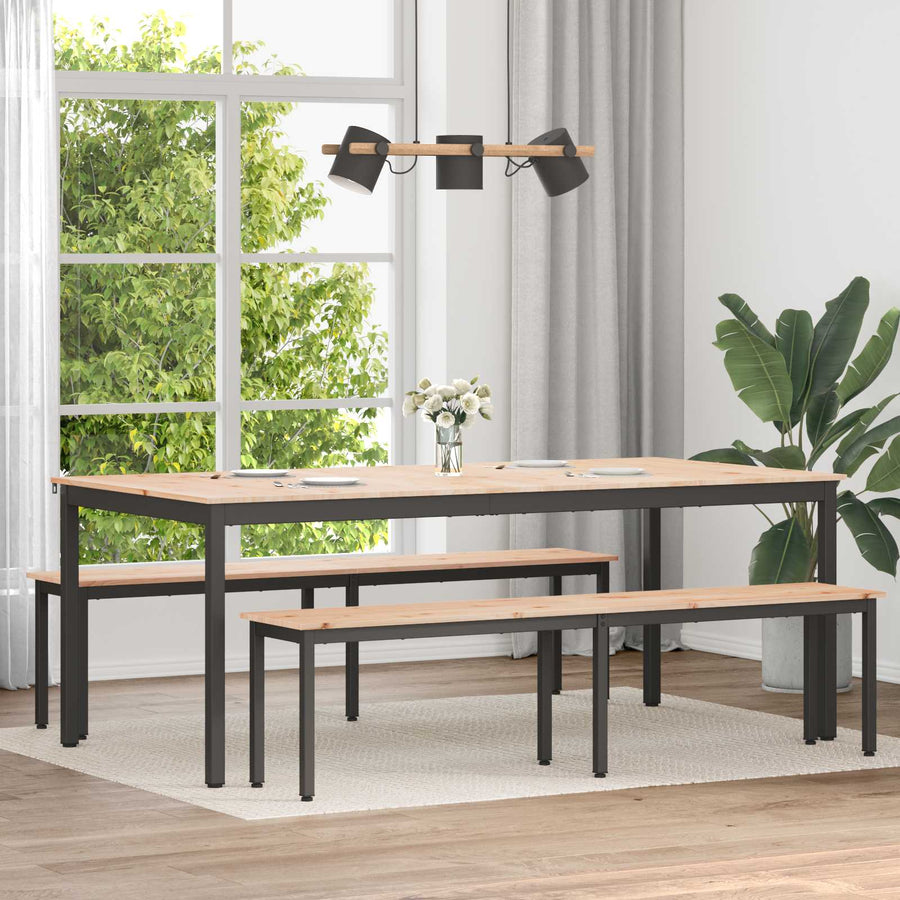 Eettafel Naturel 200 x 100 x 75 cm Massief grenenhout