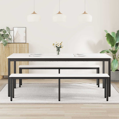 Eettafel Wit 200 x 100 x 75 cm Massief grenenhout