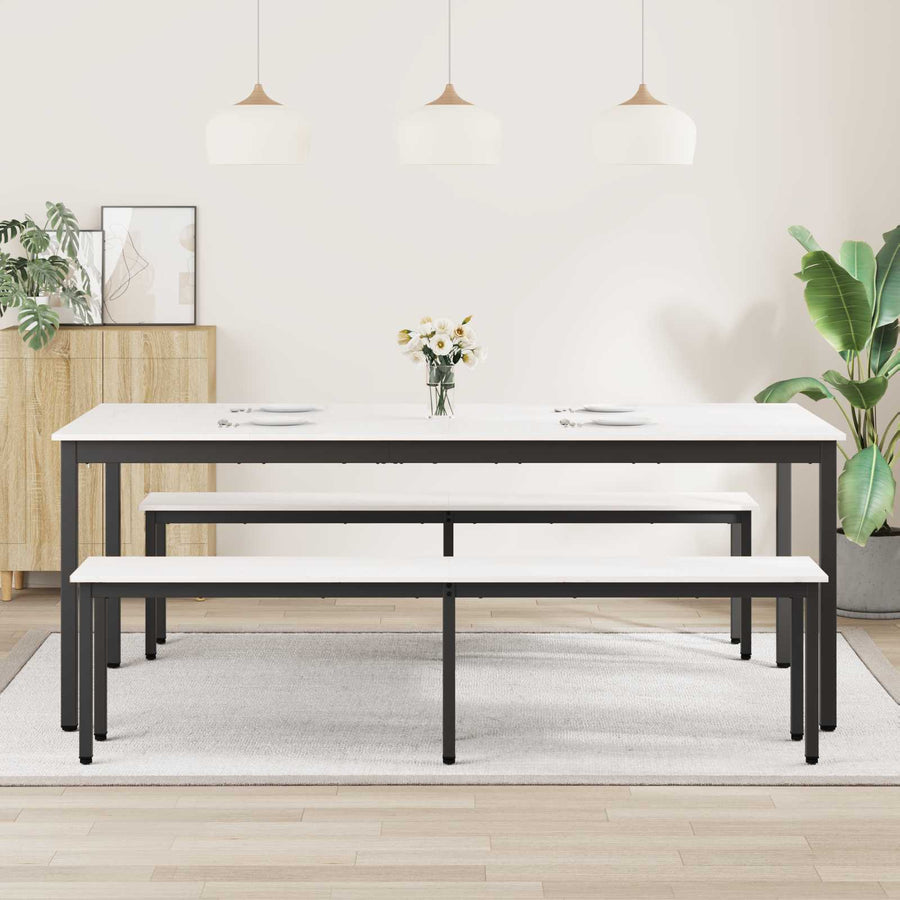Eettafel Wit 200 x 100 x 75 cm Massief grenenhout