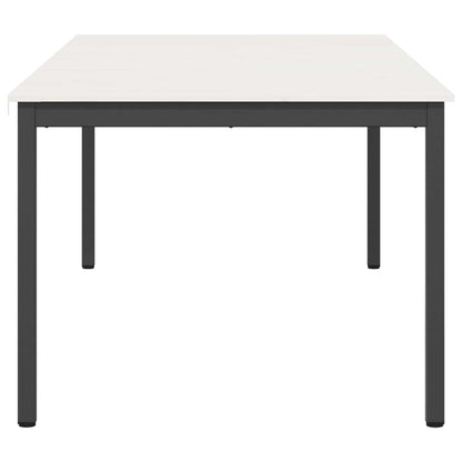 Eettafel Wit 200 x 100 x 75 cm Massief grenenhout