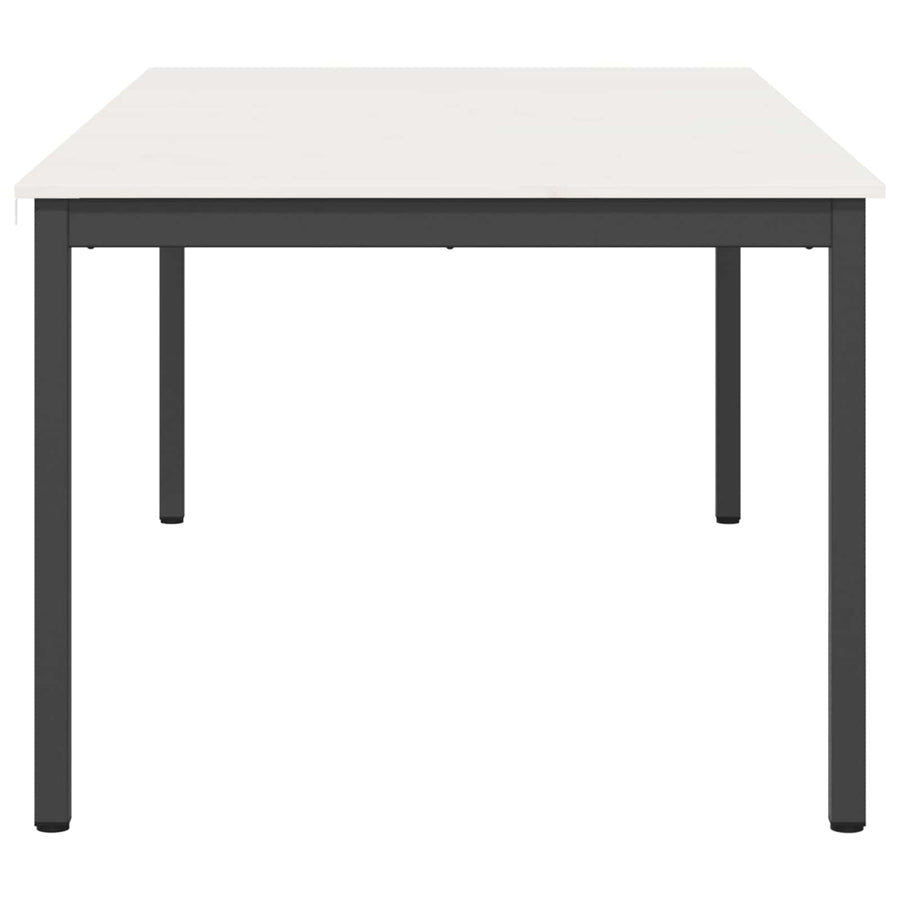 Eettafel Wit 200 x 100 x 75 cm Massief grenenhout