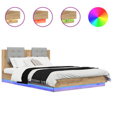 Bedframe met Hoofdeinde Artisan Eiken 160 x 200 cm Bewerkt hout