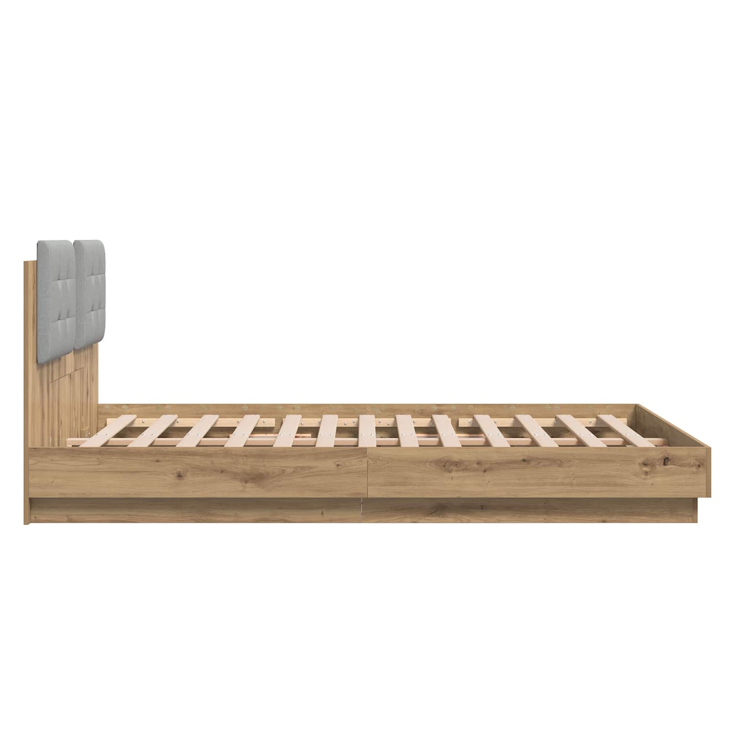 Bedframe met Hoofdeinde Artisan Eiken 160 x 200 cm Bewerkt hout