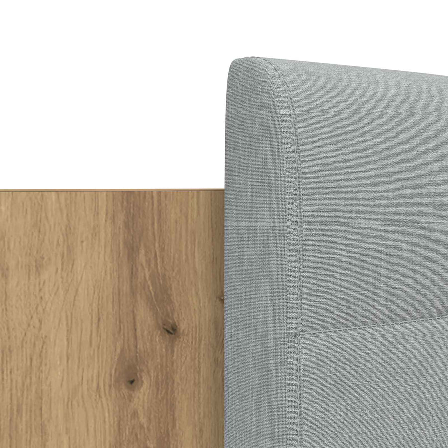Bedframe met Hoofdeinde Artisan Eiken 150 x 200 cm Bewerkt hout